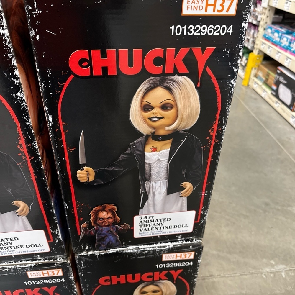 Tiffany Valentine 3.5f Blonde Haired Doll Chucky Halloween Decoration NEW in box